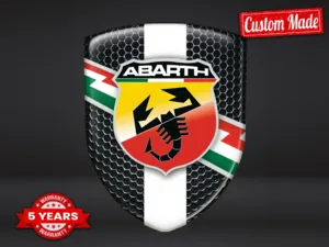 Fiat Abarth Autocollants Pare-Brise Style Max Pro Résistants